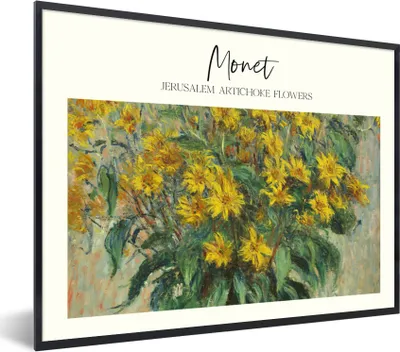 Produktbild von MuchoWow® Gerahmtes Poster Malerei - Alte Meister - Monet 80x60 cm - Poster mit Schwarzem Bilderrahmen Wandposter Rahmen Foto Bilder - Schwarzem - Mit Gestell