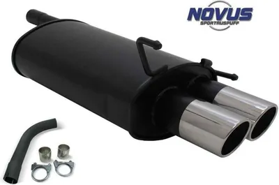 Produktbild von Novus N Sport Auspuff Endschalldämpfer 2x90 rund schräg Mercedes C-Klasse W202 W208
