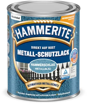 Produktbild von Hammerite Metallschutzlack Hammerschlag, 3in1- Rostschutz, Metallblau, 750 ml