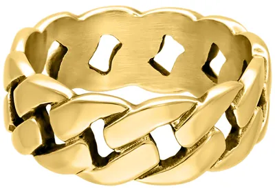 Produktbild von Wildcat Ring - Chunky Ring - Gold, 21,0 mm - Chirurgenstahl 316L - wasserfest, langlebig, hautverträglich, Gold