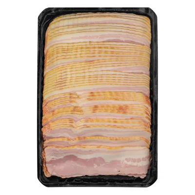 Produktbild von Food-United FRÜHSTÜCKSSPECK Frühstücksbacon 1kg Bacon-Speck-Streifen von gegartem Schweinebauch-Speck super für Frühstück Spiegelei Rührei Burger Toppings Tapas BLT-Sandwich Kartoffel-Eintopf und auch ideal fürs Grillen BBQ Barbecue