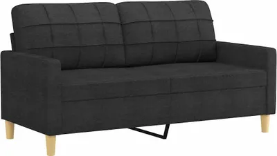 Produktbild von vidaXL 2-Sitzer-Sofa Schwarz 140 cm Stoff