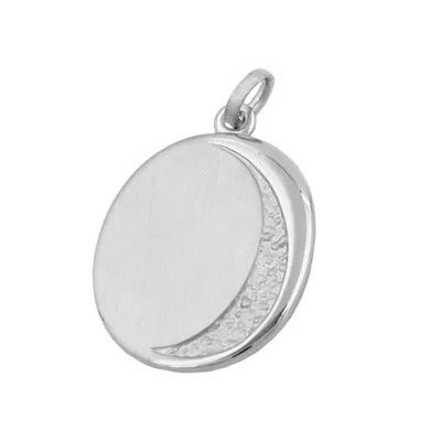 Produktbild von Anhänger27x20mm Gravurplatte oval matt-glänzend rhodiniert Silber 925 silber 27x20mm