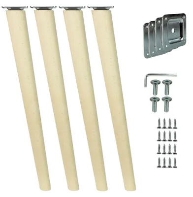Image de Lot de 4 pieds en bois pour meubles, pour plus de stabilité et de style
