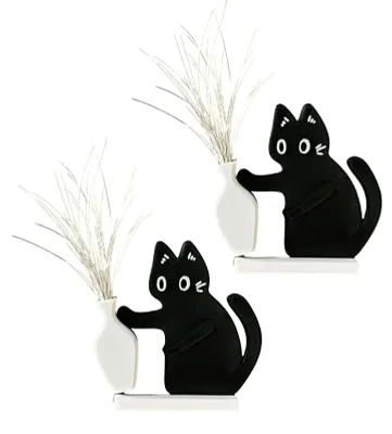 Produktbild von 1/2 Stück Katzenbart-Halter, Kühlschrankmagnet, Miniaturvase für Katzenhaare, Sammlerbehälter, Haustier-Gedenkdekoration