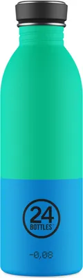 Produktbild von 24Bottles Urban, 500 ml, Tägliche Nutzung, Blau, Grün, Silikon, Edelstahl, Wave, Schraubdeckel