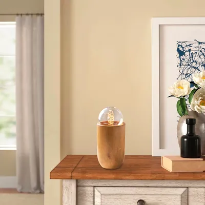 Image de Opviq, Kavuk- Kavuk OPV, bois, lampes de bureau, 10 x 10 cm, corps en bois