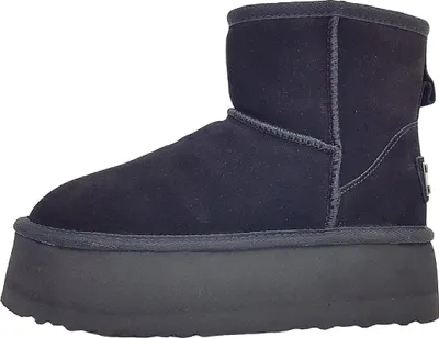 Produktbild von OOG Damenschuhe Stiefel Gefüttert Schwarz Freizeit, Schuhgröße:40 EU