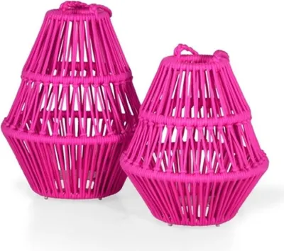 Produktbild von Casa Padrino Luxus Gartenlaternen Set Pink - Garten & Terrassen Deko Accessoires