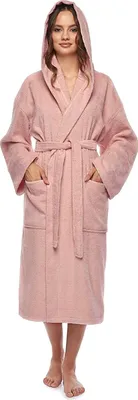 Produktbild von Arus Bademantel Astra für Damen, Farbe:Altrosa, Größe:XL Extra Lang