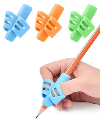 Produktbild von Bleistiftgriffe für Kinder, Handschrift-Bleistifthalter, Haltungskorrektur-Training, Schreibhilfen für Vorschulkinder, Kleinkinder, Kinder mit besonderen Bedürfnissen (3 Stück)