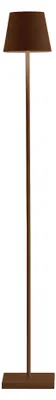 Image de Lampe Led Zafferano Poldina Pro L Corten Rechargeable Dimmable Batterie 12H 2200-2700-3000K 3 Hauteurs 52-87-122Cm