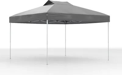 Produktbild von GOPLUS 3x3 m Pop-Up-Pavillon, Pavillon wasserdicht stabil, höhenverstellbarer Faltpavillon inkl. 8 Bodennägel & 4 Windseilen, Grau