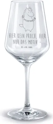 Produktbild von Mr. & Mrs. Panda Weinglas Einhorn Dankeschön - Transparent - Geschenk, Einhörner, Danksagung, glas für rotwein, graviert, Kelch, Vielen Dank, Unicorn, Danke