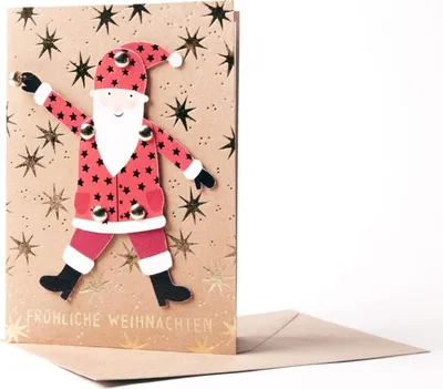 Produktbild von Winter Hampelkarte "Fröhliche Weihnachten"