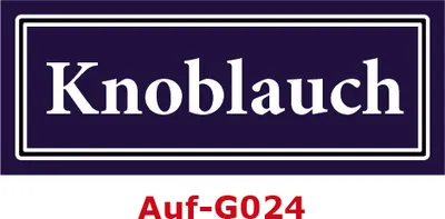 Produktbild von 2 Stück Gewürzaufkleber Knoblauch 40x16mm Gewürzetiketten Sticker Lebensmittel (Auf-G024)