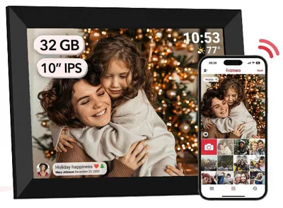 Zdjęcie produktu dla Cyfrowa ramka na zdjęcia - Wi-Fi - 10,1 cala - 32 GB - Ekran dotykowy - Aplikacja Frameo