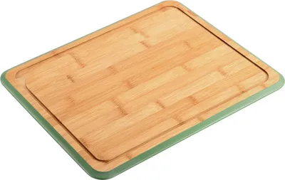 Produktbild von KESPER Schneidebrett mit grünem Rand 40 x 30 x 16 cm Bambus 58291