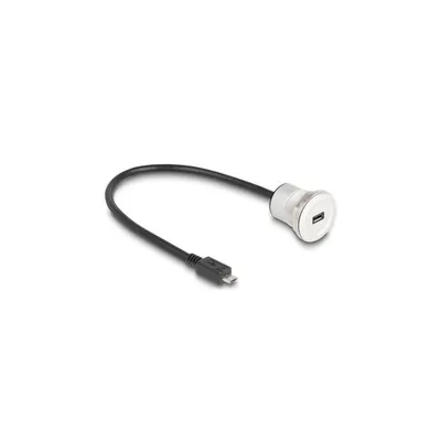 Obrázek produktu pro DeLOCK 88184, 0,3 m, USB B, USB B, USB 2.0, Černá, Stříbrná