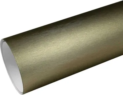 Produktbild von (9,86€/m²) Rapid Teck® Premium Autofolie Chrom Brushed Gold 152 cm Breite Laufmeterware selbstklebende Folie mit Luftkanälen Auto Folie