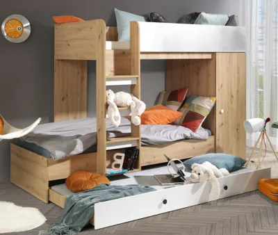 Produktbild von MINIO Etagenbett, Hochbett SMARTI 2 Weiße Links