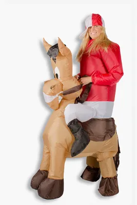 Produktbild von Cowboy-Kostüm Aufblasbares Kostüm Pferd Reiter Karneval Kostüm