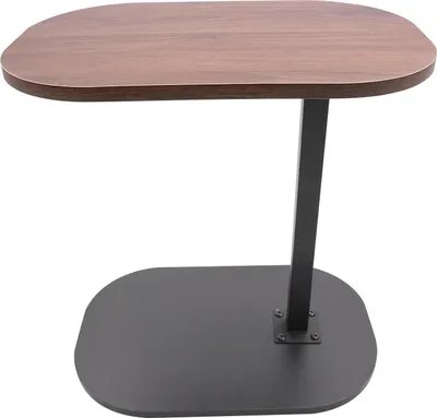Obrázok produktu pre Bočný stolík v tvare písmena C, malý konferenčný stolík, nastaviteľná výška 45-80 cm, do obývačky/pracovne/spálne/kancelárie, hnedý