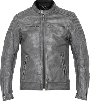 Immagine prodotto di Giacca da moto in pelle John Doe Storm, grigia, 5XL