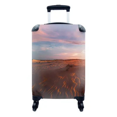 Produktbild von MuchoWow® Koffer Handgepäck Trolley Rollkoffer Kleine Reisekoffer mit 4 Rollen - Sand - Landschaft - Himmel - Wüste - Cabin Size < 55x40x23 cm & 55x40x20 cm - Fotokoffer - Kabinenkoffer - Boardgepäck - Reise-Box - Reisekoffer - Reisegepäck - Koffer mit Bild - Trolley für Kinder