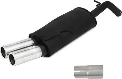 Produktbild von Stahl Sport Auspuff Endschalldämpfer Peugeot 207 2x76 rund Edelstahl Endrohr