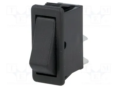 Immagine prodotto di 1 interruttore a levetta, colore nero (ON)-OFF, mancanza di indicazione, modello C1501ATMBB, 16A/250VAC, posizione: 2