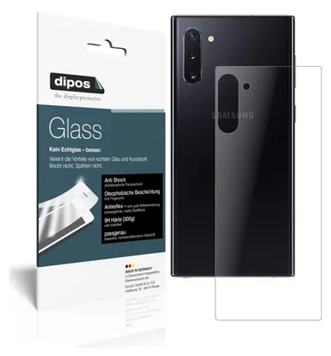 Produktbild von 2x Schutzfolie für Samsung Galaxy Note 10 5G Rückseite matt - Anti-Shock 9H Folie dipos Glass Kunststoffglas