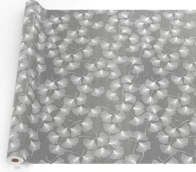 Produktbild von Tischdecke Pusteblume aus Textil mit Blumen Pflanzen wasserabweisend Tischtuch Tischwäsche Aquarell Grau Breite 140cm Länge 1000cm mit Schnittkante