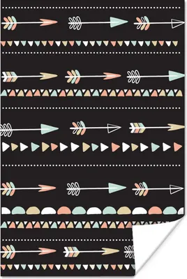 Produktbild von MuchoWow® Poster Pfeile - Geometrische Formen - Kinder 20x30 cm - Papierdruck