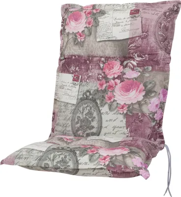 Produktbild von Auflage Niederlehner Rom 0798 rosa-grau Blumen Landhaus 103x50x9 cm KETTtex