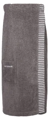 Produktbild von SCHIESSER Saunakilt Rom Damen | Einfarbig | 100% Baumwolle | Weich & Saugstark | 36-42 | Dunkelgrau