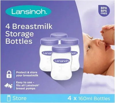 Produktbild von Lansinoh Muttermilch-Aufbewahrungsflaschen, 4er-Pack