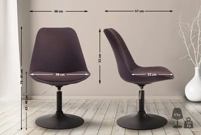 Produktbild von Stuhl Maverick B Stoff braun