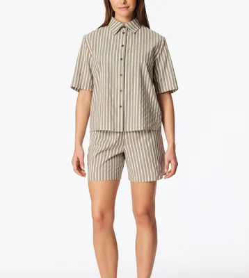 Image de Schiesser pyjama pantalon court selected premium olive femmes