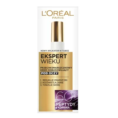 Obrázok produktu pre L'Oreal Paris Ekspert Wieku 60+ przeciwzmarszczkowy krem odbudowujący pod oczy, 15ml