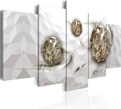 Immagine prodotto di Quadri su tela 200x100 cm a-A-0170-b-n quadro su tela non tessuta 5 pezzi stampa d'arte arte moderna arte murale XXL decorazione murale design quadro murale ABSTRAKT