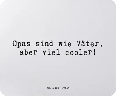 Produktbild von Mr. & Mrs. Panda Mouse Pad Opas sind wie Väter,... - Aquarellblau - Geschenk, Spruch Sprüche Weisheiten Zitate Lustig Weisheit Worte, pc mousepad, Opa, Großeltern, Vater