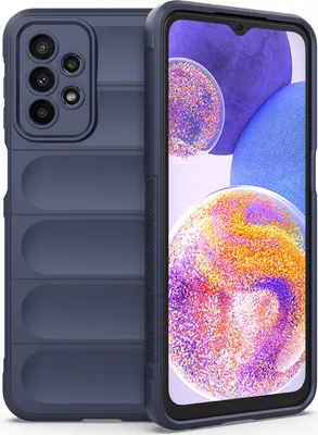 Produktbild von Galaxy A23 Hülle, Weich TPU Silikon Stossfest Anti-rutsch Schutzhülle für Samsung Galaxy A23 Dunkelblau