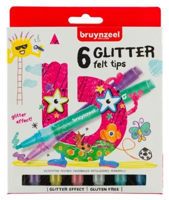 Produktbild von Bruynzeel 6 Glitzer-Filzstifte