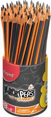 Obrázok produktu pre Maped 854059 Maped ceruzka BLACK'PEPS JUMBO, tvrdosť: HB, puzdro na 46 kusov