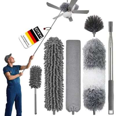 Teleskop-Staubwedel 6-teilig, 250 cm, Mikrofaser, waschbar