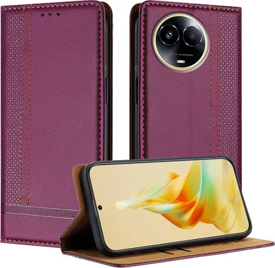 Obrázek produktu pro Pouzdro pro Realme 11 5G kožené flipové pouzdro s funkcí stojánku Fialová