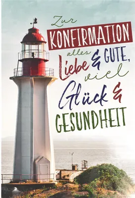 Produktbild von Konfirmation - Glückwunschkarte im Format 11,5 x 17 cm mit Umschlag