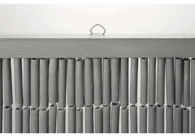 Produktbild von Türvorhang Bambusröhrchen Blüten bemalt rosa 90x200 cm