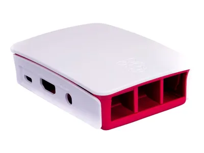 Immagine prodotto di Raspberry RASPBERRY-PI3-CASE Raspberry Gehäuse Original für 3B/3B+ Himbeer/weiß